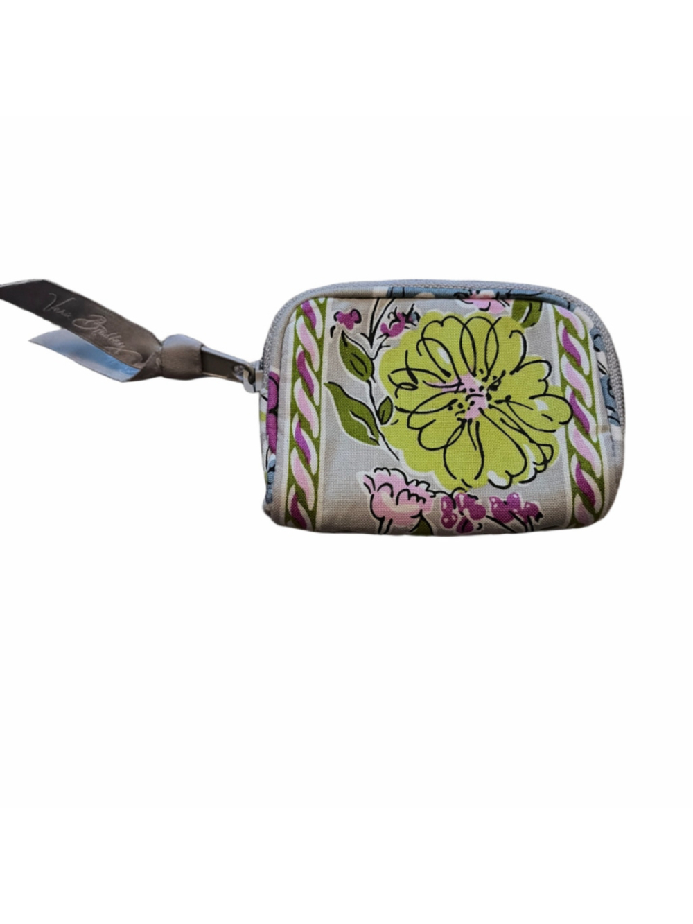 Women's Vera Bradley Floral Coin Purse Clutch, One Size, Grey and Green